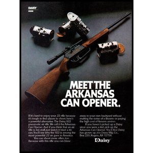 1982 Daisy 922 Air Rifle Toy Vintage Print Ad Arkansas Can Opener Wall Art Photo